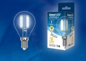 Светодиодная диммируемая лампа LED-G45-5W/E14/CL/DIM прозрачная