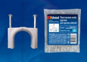 Пластиковые скобы Uniel UCC-R30 White 100 POLYBAG - купить в Тюмени