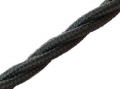 Витой ретро кабель для внешней проводки Werkel Retro 3х2,5мм черный - купить в Тюмени