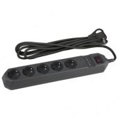 USF-5es-1.5m-USB-B Сетевой фильтр ЭРА (черный) с заземл, 3x0,75мм2, с выкл, 5гн+2USB, 1.5м - купить в Тюмени